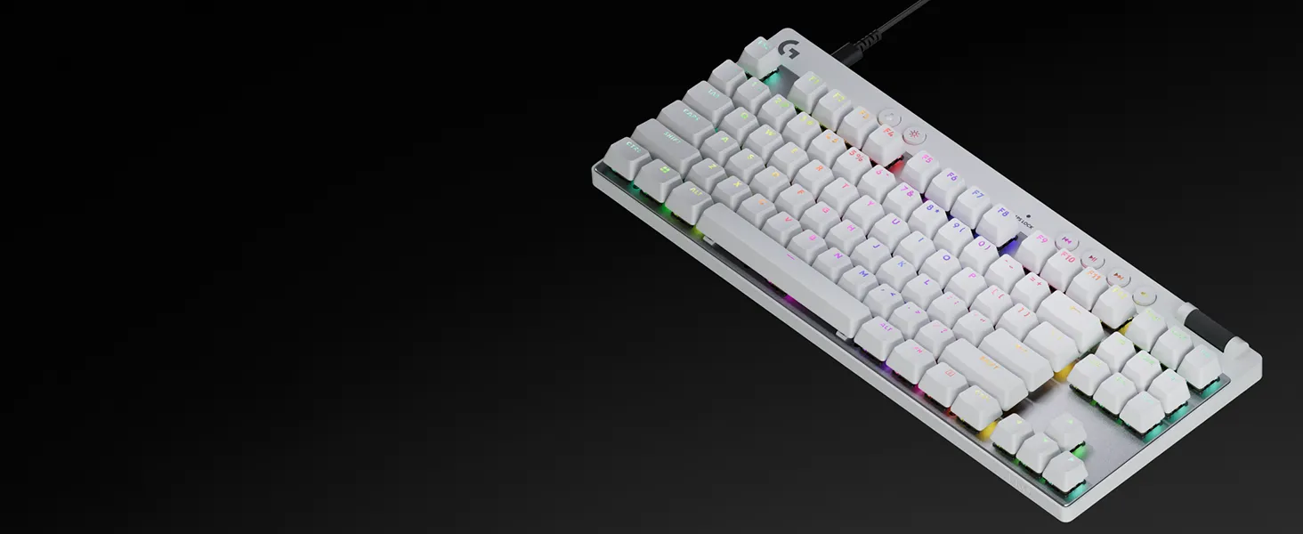 Logitech G PRO X TKL Rapid Wired Magnetic Switch Gaming Keyboard - White product details