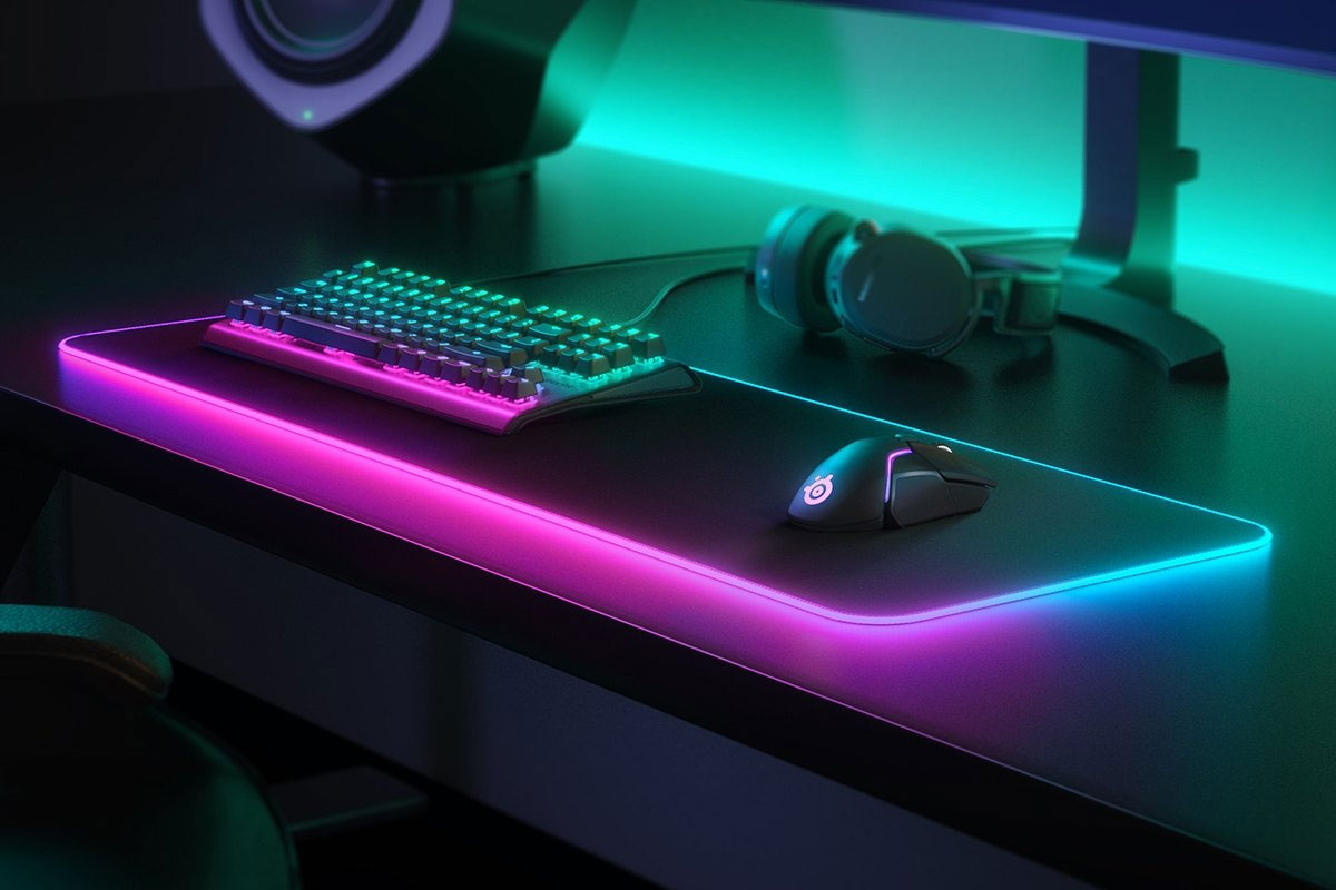 SteelSeries QCK PRISM Cloth RGB Gaming Mouse Pad - XL (900 x 300 mm) product details