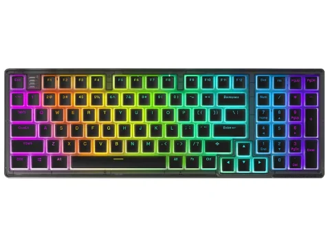 Darmoshark K7 Pro Tri-mode Gateron Yellow Pro Switch Gaming Keyboard - Black