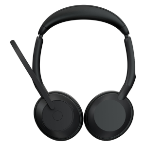 Jabra Evolve2 55 Stereo MS-Certified ANC Bluetooth Headset with Charging Stand, USB-A Adapter