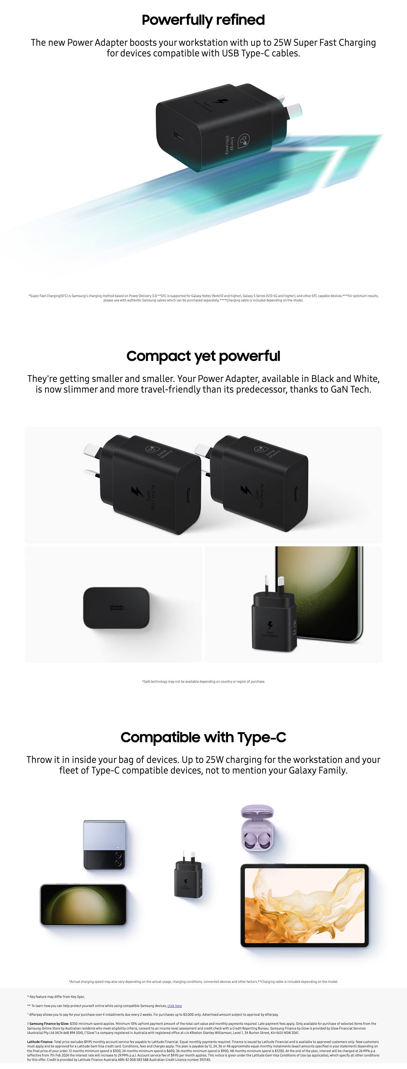 Samsung 25W Type-C usb wall charger - Black product details