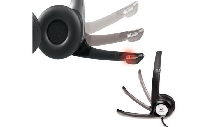 Logitech H390 USB Computer Headset, Black