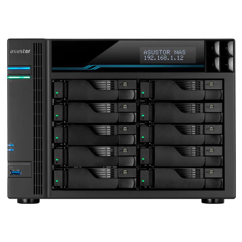 Asustor LockerStor AS7110T Tower 10 Bay NAS, Xeon Quad Core, 8GB RAM