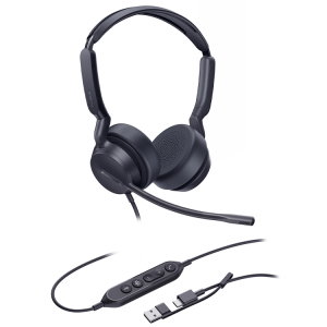 Yealink UH42 MS Stereo Noise Cancelling MS-Certified Wired Headset - Black