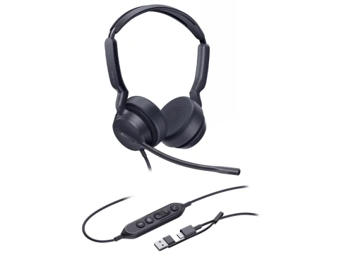 Yealink UH42 MS Stereo Noise Cancelling MS-Certified Wired Headset - Black