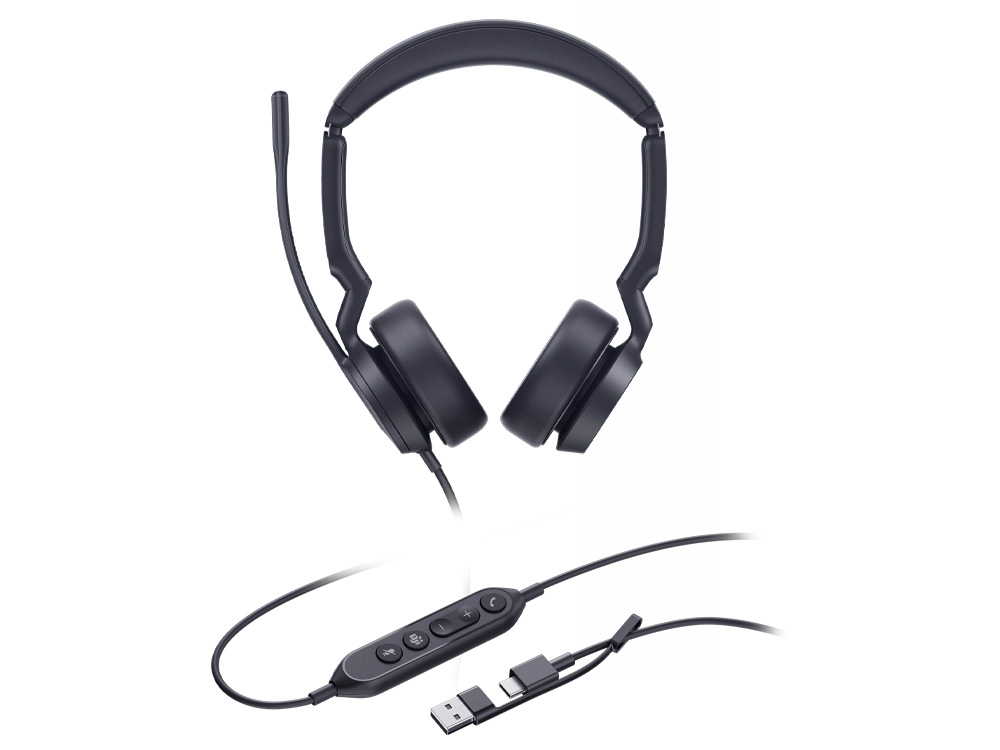 Yealink UH44 Stereo UC-Certified AI-powered USB-A/C Headset