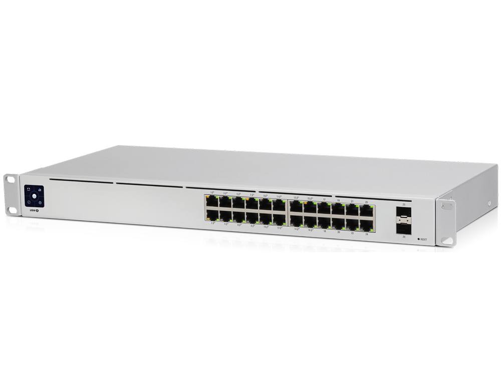 Ubiquiti USW-24-POE UniFi 24 Port Managed Gigabit Switch, 16x PoE+ Ports, 8x Gigabit Ethernet Ports, 2xSFP - 95W + Touch Display Gigabit Switch
