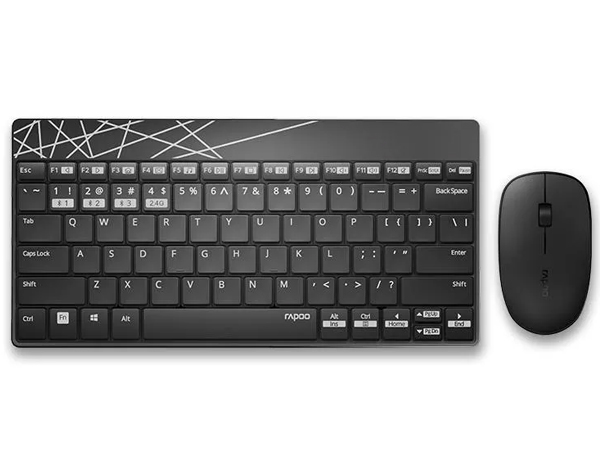 Rapoo 8000M Compact Wireless Bluetooth Keyboard and Mouse Combo
