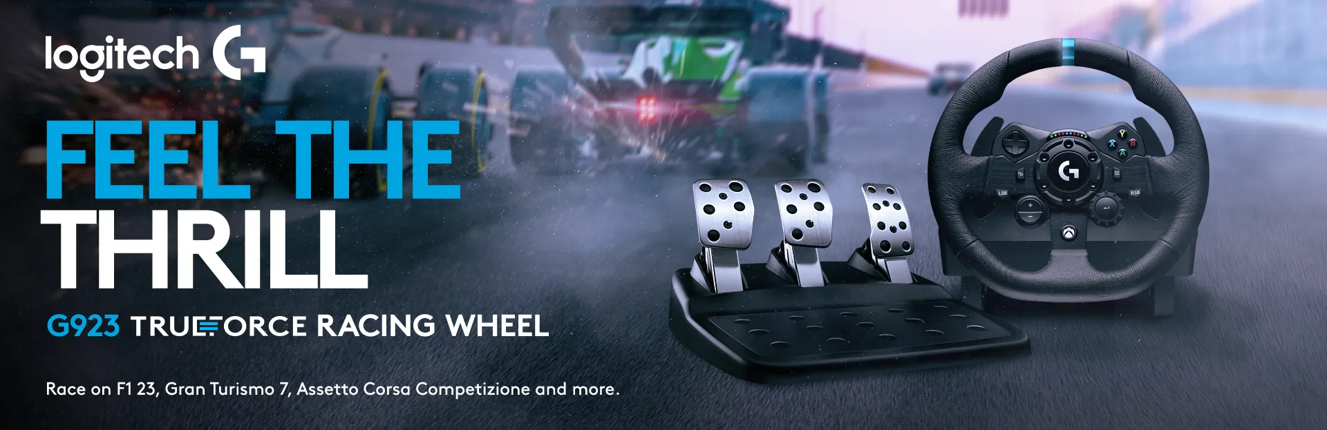Logitech G923 TRUEFORCE Racing Wheel and Pedals for PS5, PS4 and PC product details