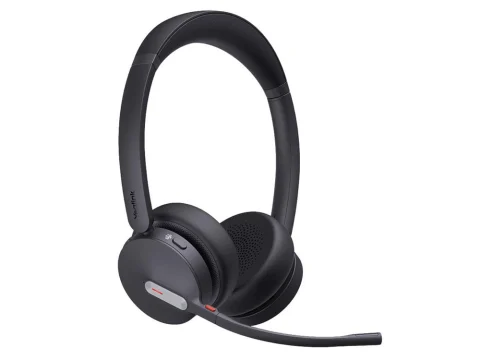 Yealink BH70 MS-Certified Stereo Bluetooth Headset with USB-C/A Adapter - Black