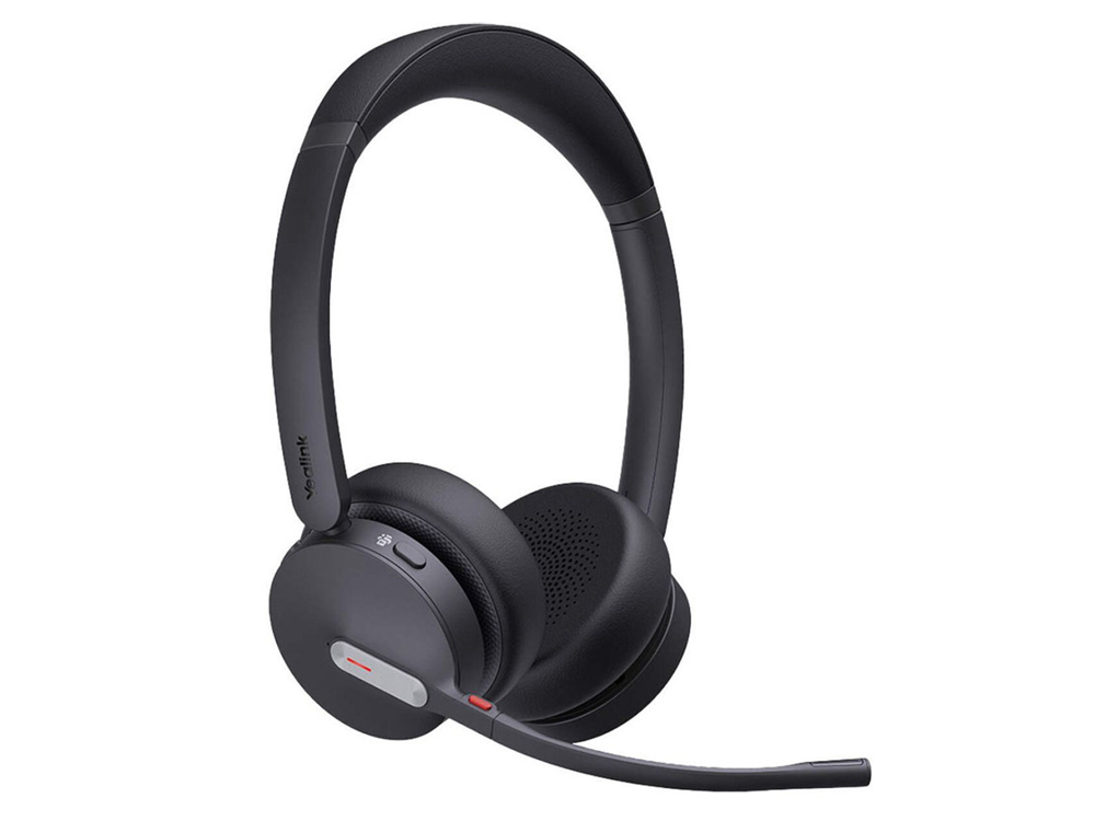 Yealink BH70 MS-Certified Stereo Bluetooth Headset with USB-C/A Adapter - Black