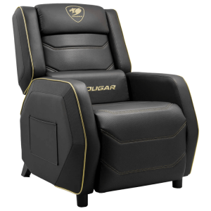 Cougar Ranger S High-quality PVC Leather Gaming Sofa - Black/Gold