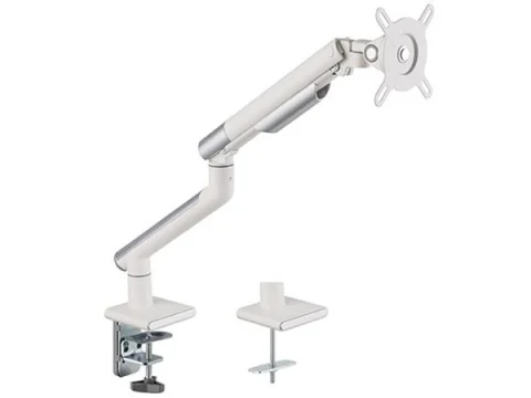 Brateck Single Monitor Premium Aluminium Spring-Assisted Monitor Arm for 17"- 32" Monitor - White