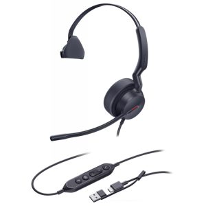 Yealink UH44 Mono MS-Certified AI-powered USB-A/C Headset