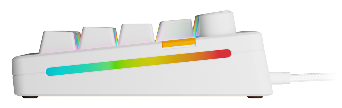 Glorious GMMK 3 HE 65 RGB White Prebuilt Mechanical Keyboard, Fox HE