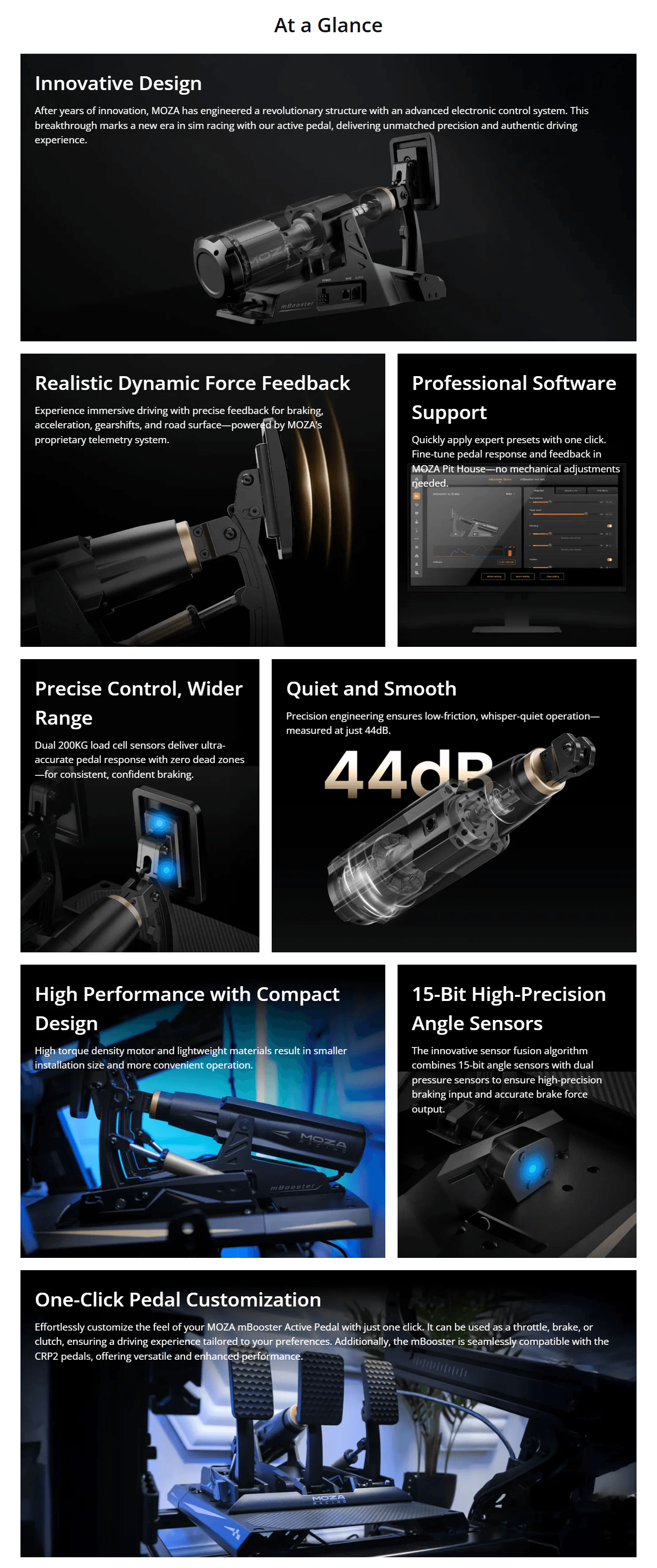 MOZA mBooster Active Pedals product details