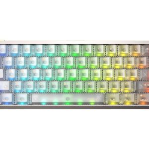 AULA AG60 60% CNC Aluminum 8K Polling Hall Effect Wired Magnetic Switch Gaming Keyboard - White