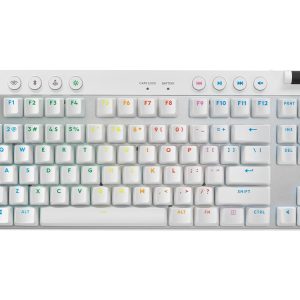 Logitech G Pro X TKL Lightspeed Wireless RGB GX Brown Switch Gaming Keyboard - White