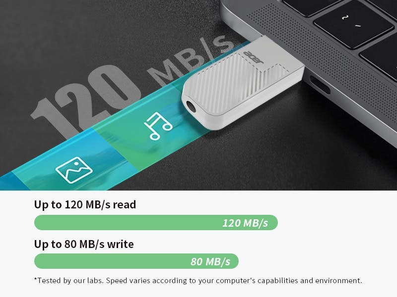 Acer UP300 256GB USB 3.2 Gen 1 Flash Drive - Black product details