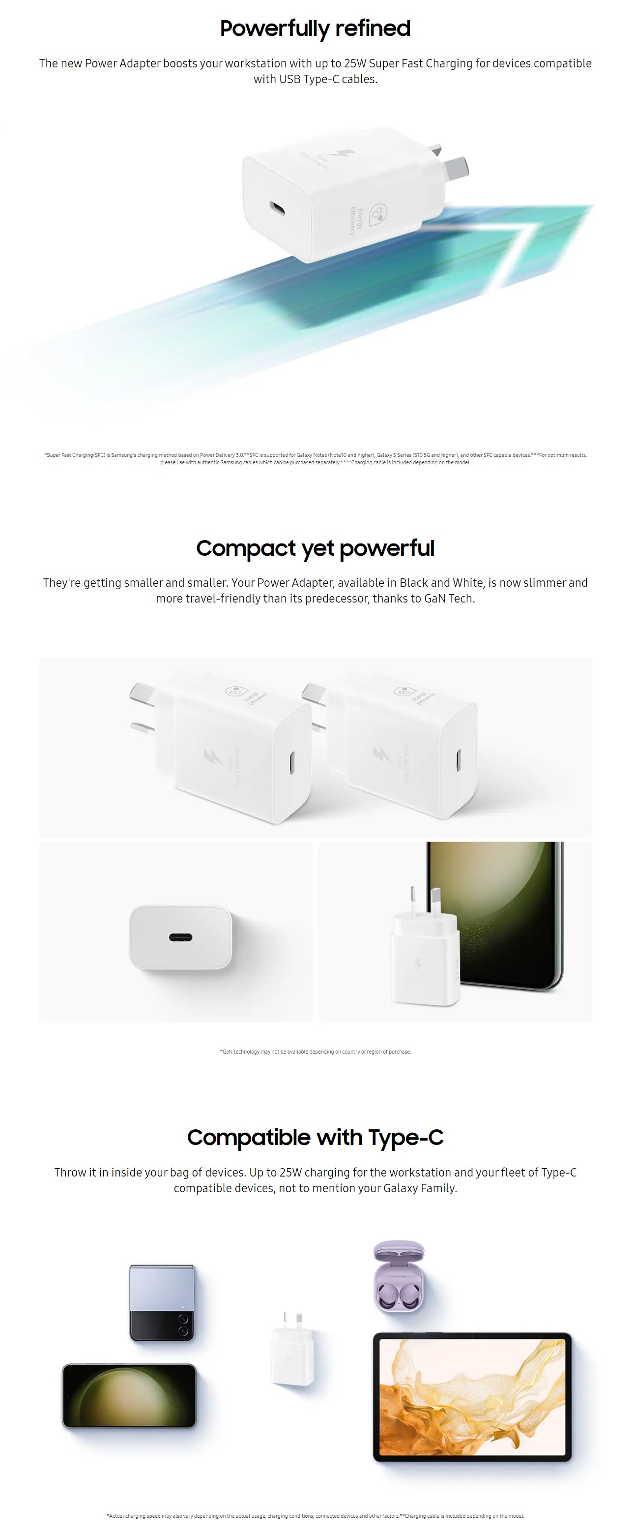 Samsung 25W USB-C USB Wall Charger - White product details