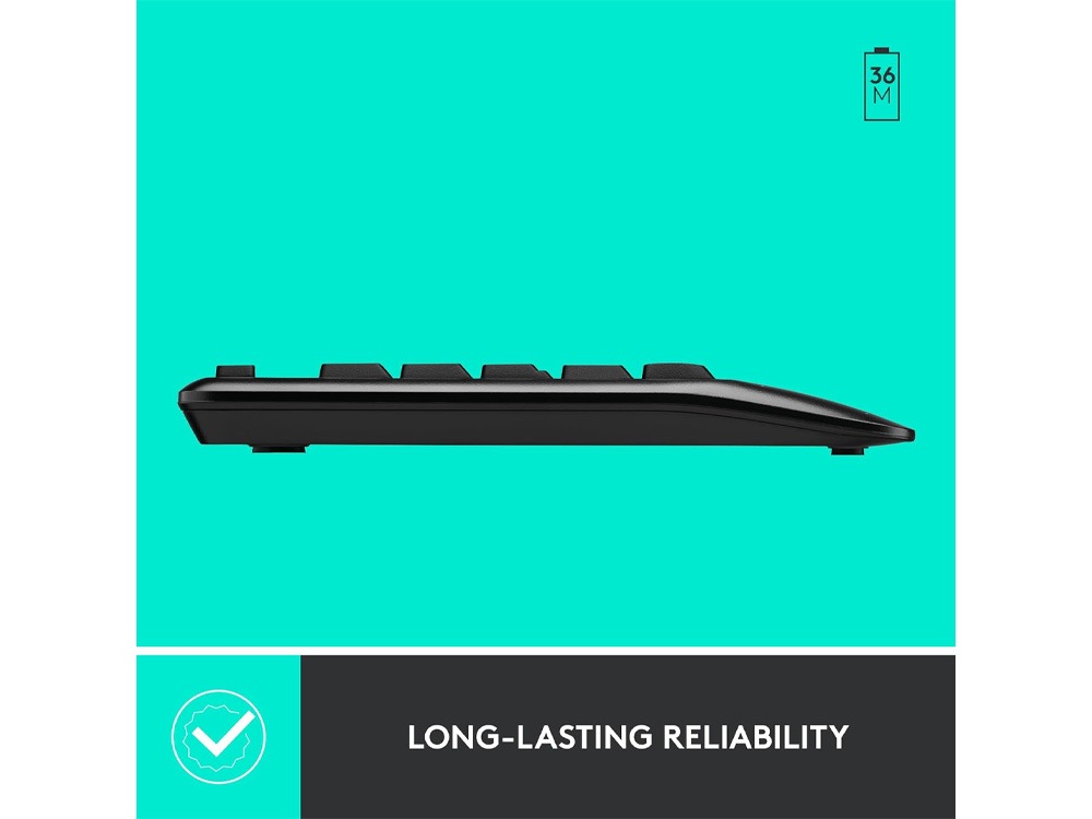 Logitech MK345 Wireless Keyboard and Mouse Combo - Black