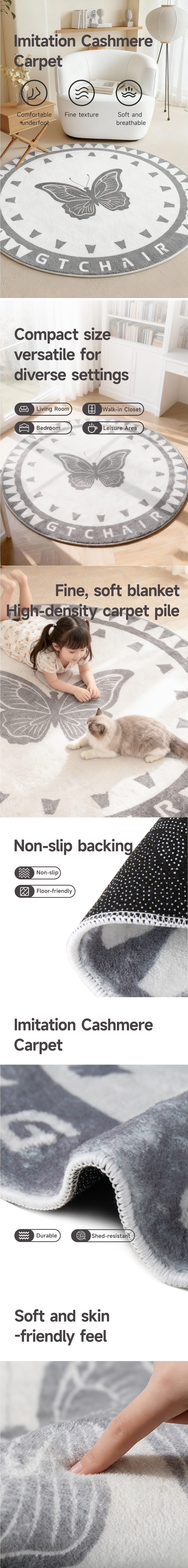 GTChair Office Chair Mat and Hard Floor Carpet - White/Grey product details