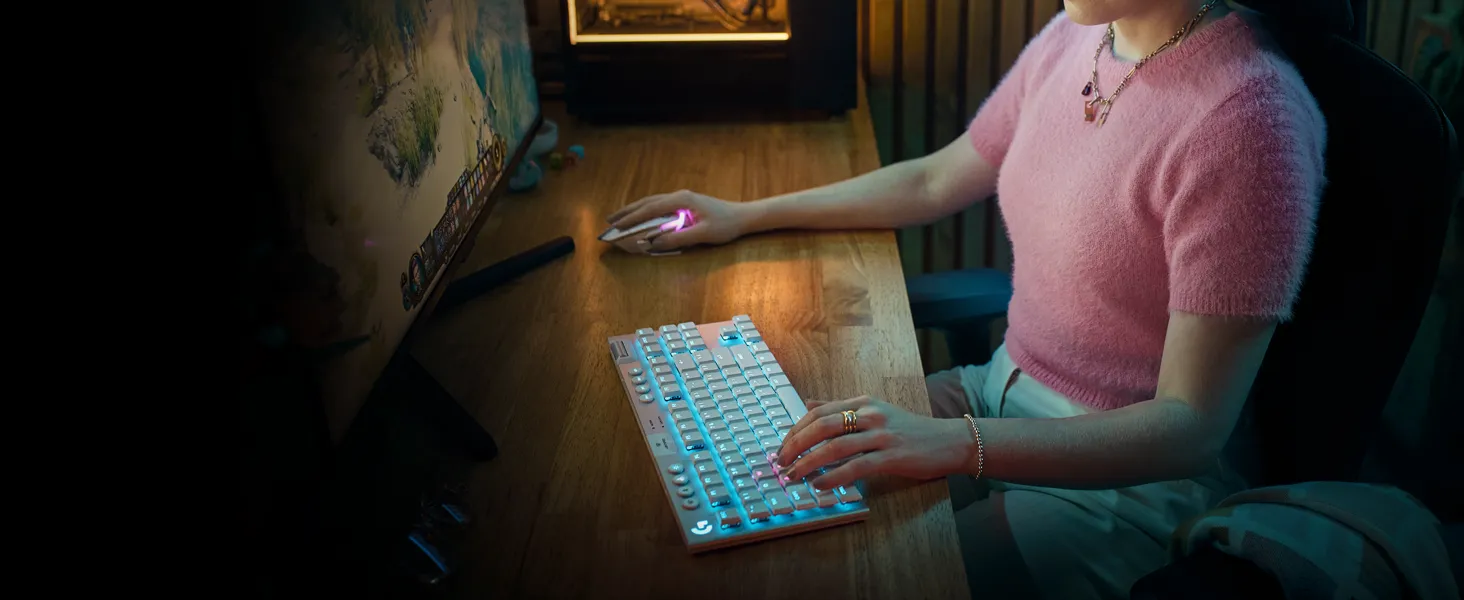 Logitech G915 X Lightspeed TKL Tri-mode Wireless RGB Gaming Keyboard - White product details