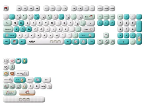 Akko Keycap Set - POCO Bear (129-Key)