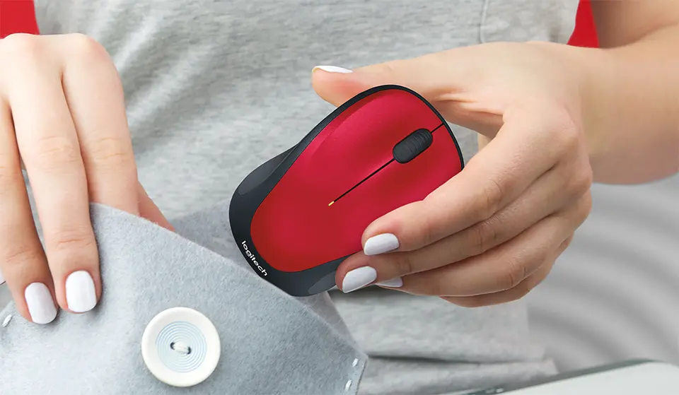 Logitech M235 Wireless Mouse with Compact Contoured Design - Grey product details
