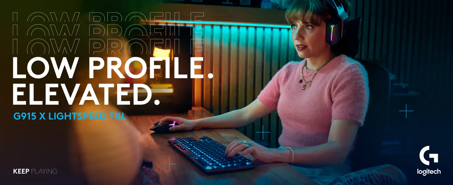 Logitech G915 X TKL Tri-mode Wireless RGB Tactile Mechanical Switch Gaming Keyboard - Black product details