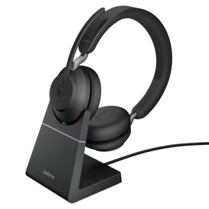 Jabra Evolve2 65 MS Stereo Bluetooth Headset with Desk Stand and Link380c - Black