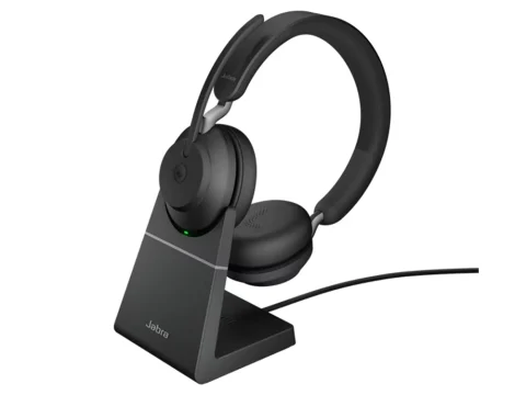 Jabra Evolve2 65 MS Stereo Bluetooth Headset with Desk Stand and Link380c - Black