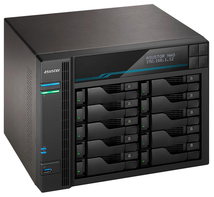 Asustor LockerStor AS7110T Tower 10 Bay NAS, Xeon Quad Core, 8GB RAM