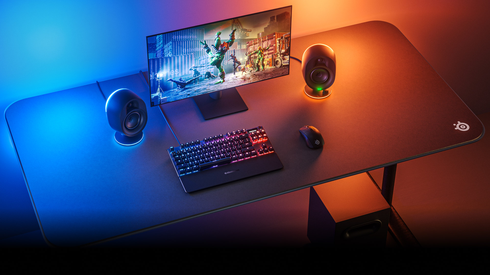 SteelSeries Arena 7 Illuminated Bluetooth Two-Way Gaming Speakers product details