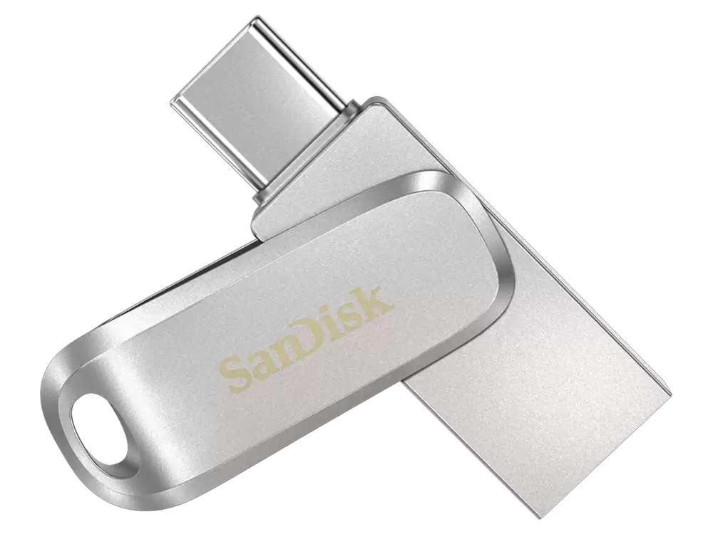 SanDisk Ultra Dual Drive Luxe 1TB USB Type-C Flash Drive - Silver