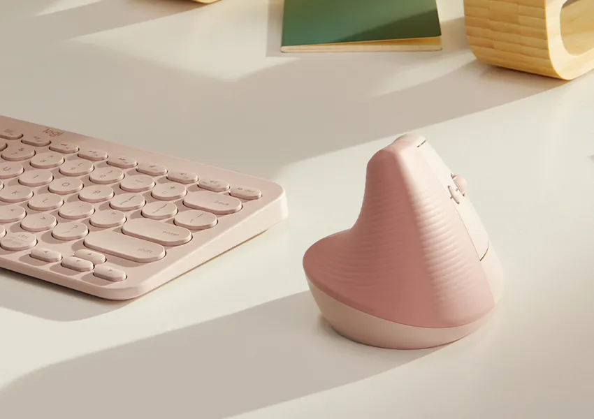 Logitech Lift Vertical Ergonomic Bluetooth Mouse - Rose product details