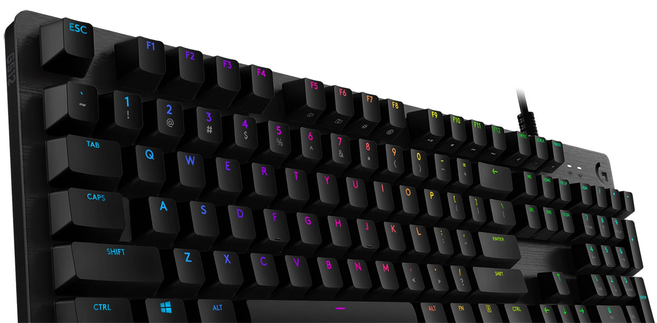 Logitech G512 Carbon Lightsync RGB Mechanical Gaming Keyboard - Tactile GX Brown product details