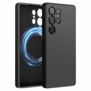 iShield Liquid Silicon Snap Case For Samsung s25 Ultra - Black