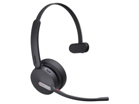 Yealink BH70 MS-Certified Mono Bluetooth Headset with USB-C/A Adapter - Black