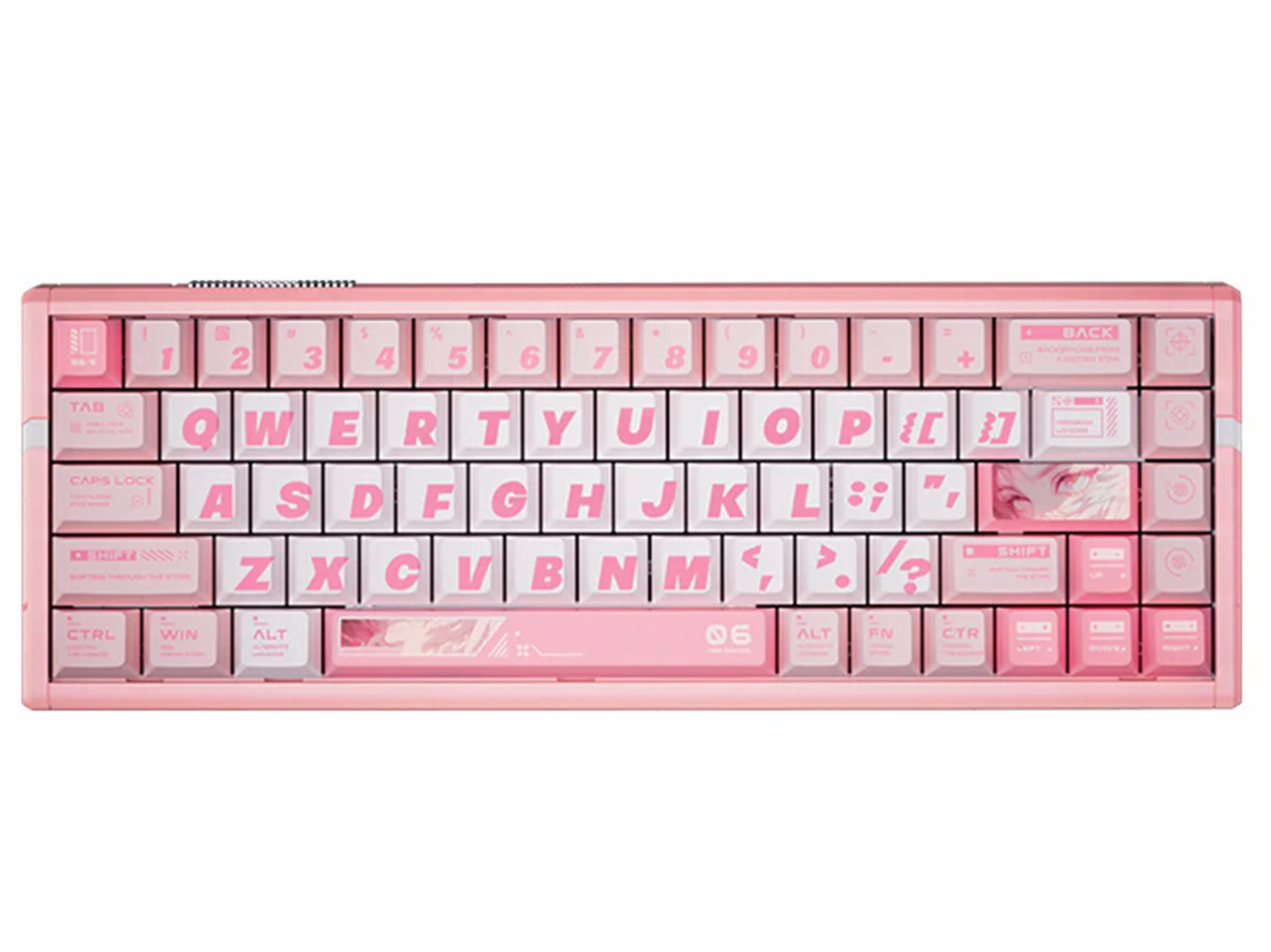 ATK RS6 Ultra Aluminum Wired Magnetic Hall Effect TTC RGB Magneto Switch Keyboard - Rose Fairy
