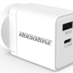 Rockrose Casa AC Note 30W PD & QC 3.0 Dual Port Power Adapter