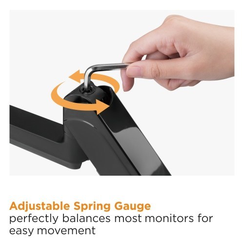 Brateck Dual Monitor Pole-Mounted Gas Spring Monitor Arm Fit Most 17"-32" Monitors Up to 9kg per screen product details