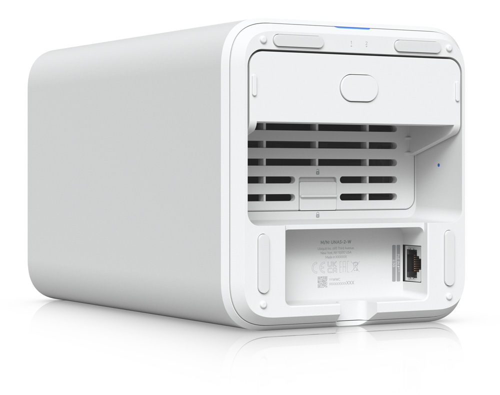 Ubiquiti UNAS Quad-Core ARM Cortex-A55 4GB (2) 3.5 HDD Bays UniFi NAS - White