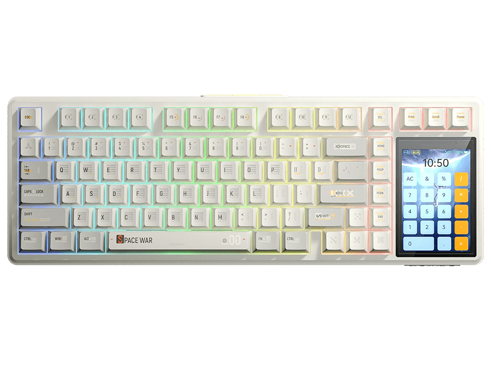 Aula L99 Tri-Mode Caramel Latte Switch Wireless Mechanical Keyboard - White