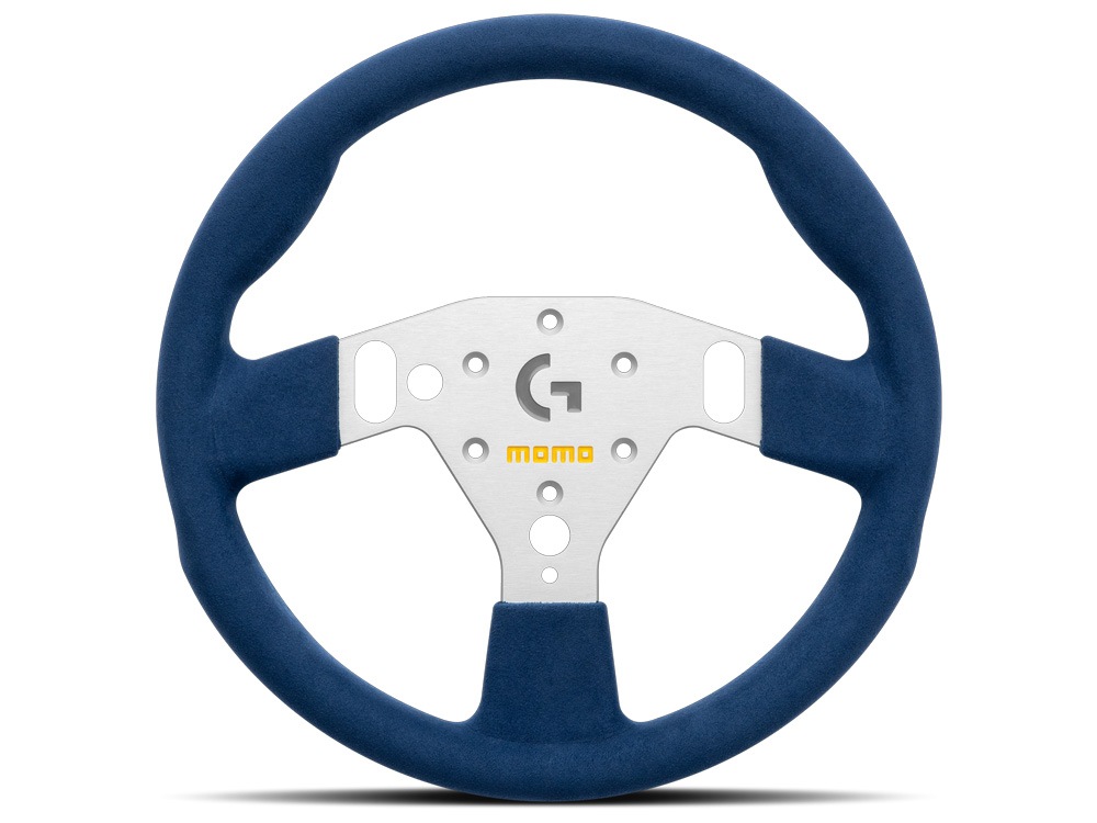 MOMO x Logitech G SIM GT 320 Microfibre 320mm Steering Wheel - Blue