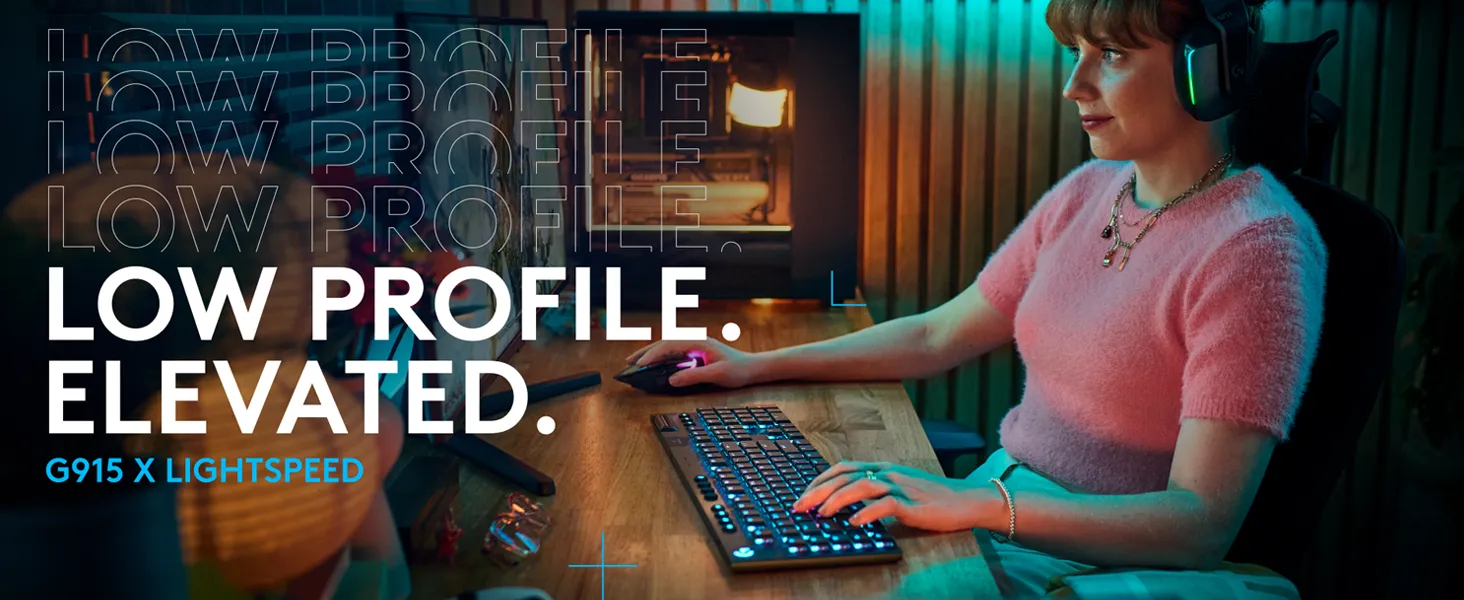 Logitech G915 X LIGHTSPEED Low-Profile Tri-mode Wireless Gaming Keyboard - White product details