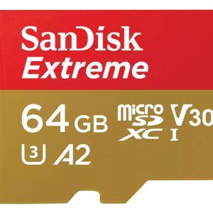 SanDisk Extreme 64GB C10 U3 V30 A2 microSDXC Card with Adapater