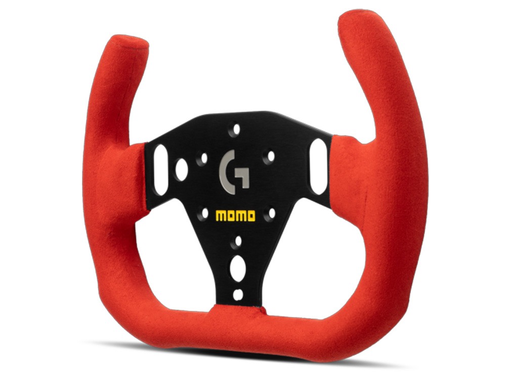 MOMO x Logitech G SIM GT-Racer 290 Microfibre 290mm Steering Wheel - Red