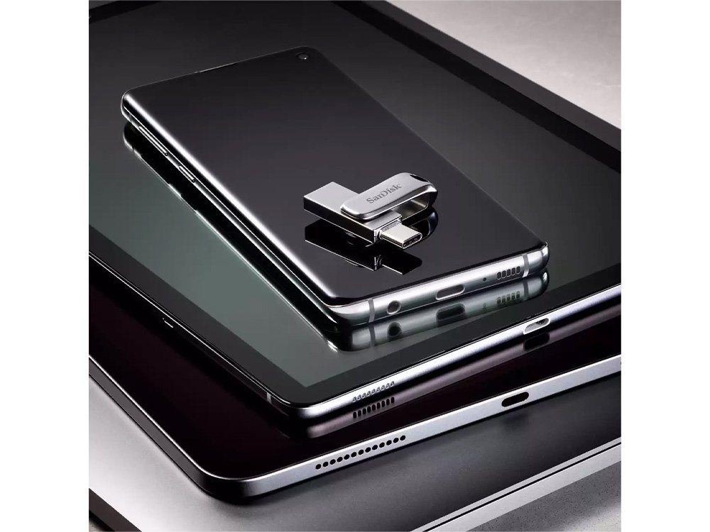 SanDisk Ultra Dual Drive Luxe 1TB USB Type-C Flash Drive - Silver