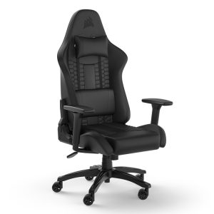 Corsair TC100 RELAXED Gaming Chair - Leatherette Black/Black